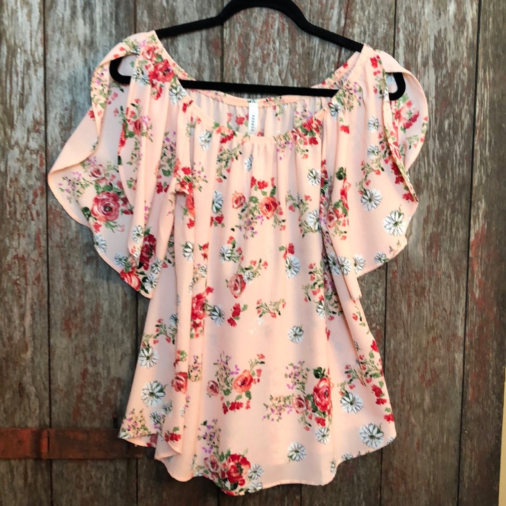 Off the shoulder floral top